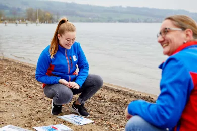 Cornelia und Tina Bühlmann am Sempachersee